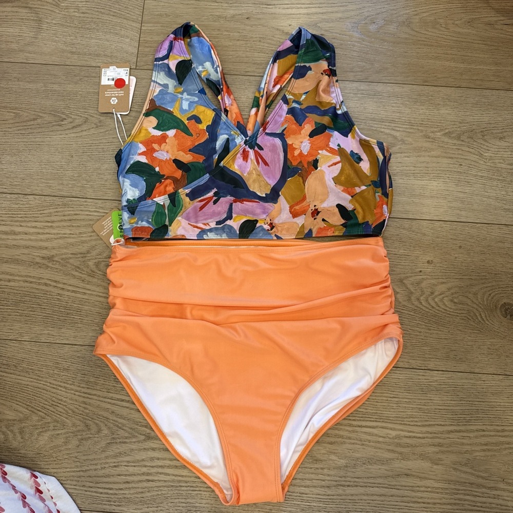 NWT NANI 2 Piece Tankini Size XXL Multicolored Top